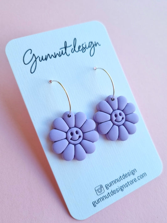 Lavender Flower Power Dangles