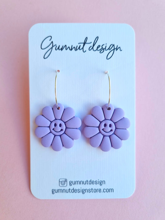 Lavender Flower Power Dangles