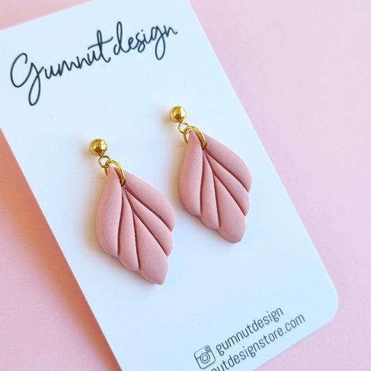 Dusty Pink Leaf Dangle