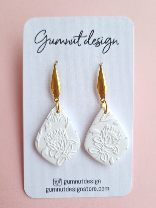 White Native Flower Dangle