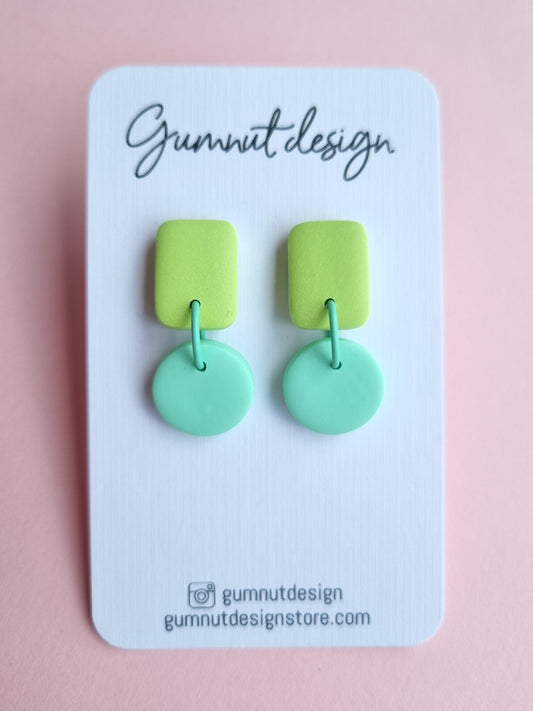 Pistachio and Mint Dangles