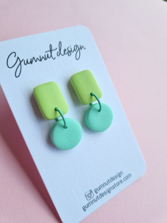 Pistachio and Mint Dangles