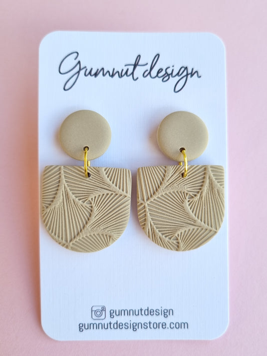 Sandy Beige Textured Dangle
