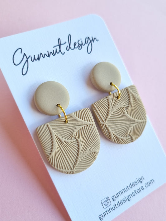 Sandy Beige Textured Dangle