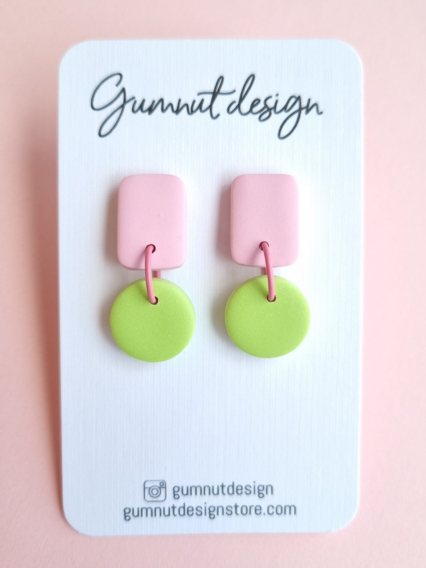 Pink and Pistachio Dangles