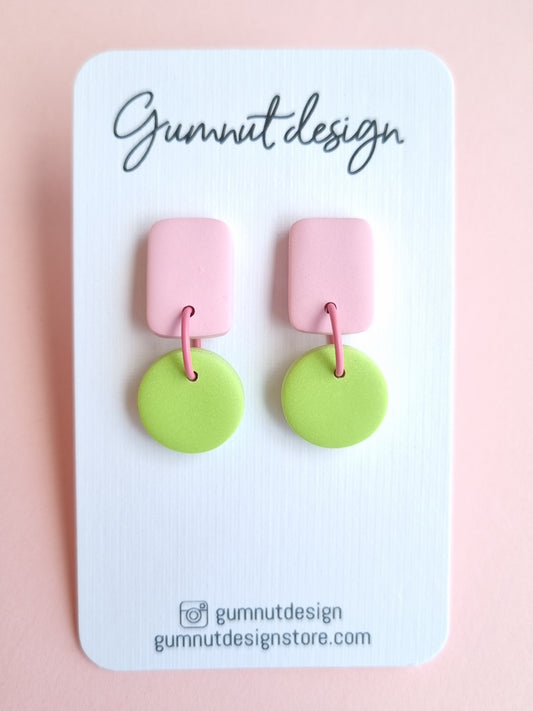 Pink and Pistachio Dangles