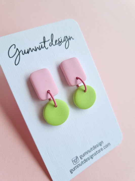 Pink and Pistachio Dangles