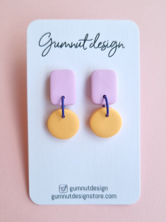 Lilac and Apricot Dangles